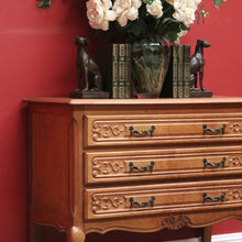 Load image into Gallery viewer, x SOLD Vintage French Chest of Drawers French Oak Three Drawer Chest Hall Entry Cabinet B10955
