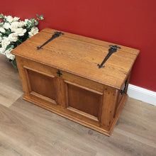 Load image into Gallery viewer, x SOLD Vintage French Trunk Coffer Coffee Table, Chest. Wrought Iron Handle Blanket Box B10642
