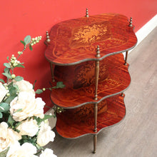 Load image into Gallery viewer, x SOLD Antique French Napoleon III Etagere 3 Tier What Not Side Table Marquetry Shelves. B10093
