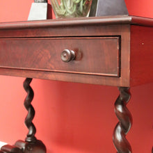 Load image into Gallery viewer, x SOLD Antique English Mahogany Hall Table, Side Table, Single Drawer Hall Table, Desk. B10055
