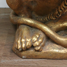 Load image into Gallery viewer, x SOLD Vintage Italian Gilt Lion Pedestal Hall Table, Console Table, Sofa or Side Table B10993
