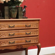 Load image into Gallery viewer, x SOLD Vintage French Chest of Drawers French Oak Three Drawer Chest Hall Entry Cabinet B10955
