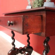 Load image into Gallery viewer, x SOLD Antique English Mahogany Hall Table, Side Table, Single Drawer Hall Table, Desk. B10055
