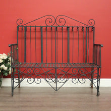 Load image into Gallery viewer, Vintage French Wrought Iron Garden Chair, Seat Bench Chair Verandah Armchair
