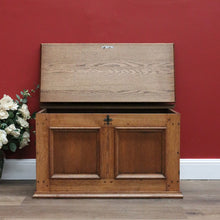 Load image into Gallery viewer, x SOLD Vintage French Trunk Coffer Coffee Table, Chest. Wrought Iron Handle Blanket Box B10642
