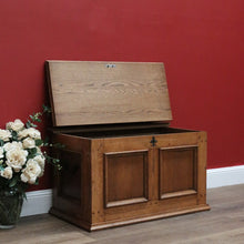 Load image into Gallery viewer, x SOLD Vintage French Trunk Coffer Coffee Table, Chest. Wrought Iron Handle Blanket Box B10642

