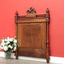 Load image into Gallery viewer, x SOLD Antique French Walnut Single Bed Head Single Bed Headboard with Thistle Finials B10457
