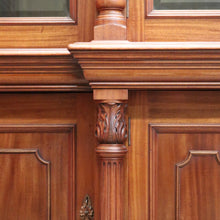 Load image into Gallery viewer, x SOLD Antique English Mahogany Bookcase, 8 Door Breakfront China Cabinet Bookcase. B1116x5
