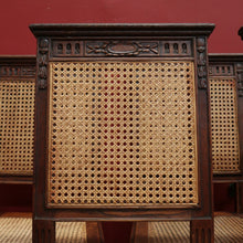 Load image into Gallery viewer, x SOLD Set of Four Antique French Oak and Cane Dining or Kitchen Chairs or Hall Chairs. B11260
