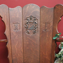 Load image into Gallery viewer, x SOLD Set of Two Armchairs, Pair of Antique French Oak Coat of Arms Heraldic Chairs B11082
