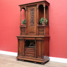 Load image into Gallery viewer, x SOLD Antique French Sideboard, Walnut Bookcase, China Cabinet, 2 Height Hall Cupboard B10860
