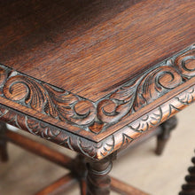 Load image into Gallery viewer, x SOLD Antique French Oak Hall Table, Pedestal, or Lamp Side Table, Spiral Leg Table B10856
