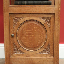 Load image into Gallery viewer, x SOLD Antique French Oak Marble Bedside Table. French Lamp Table with Cupboard to Base
