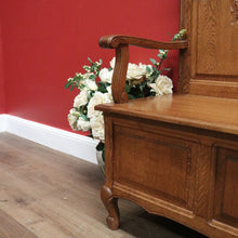 Load image into Gallery viewer, x SOLD Vintage French Hall Settle, Entry Foyer Chair or Bench, Lift Lid Blanket Box B10588
