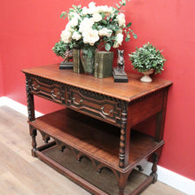Load image into Gallery viewer, x SOLD Antique Waring and Gillow, Paris France Sideboard, 2 Drawer Hall Cabinet in Oak B10263
