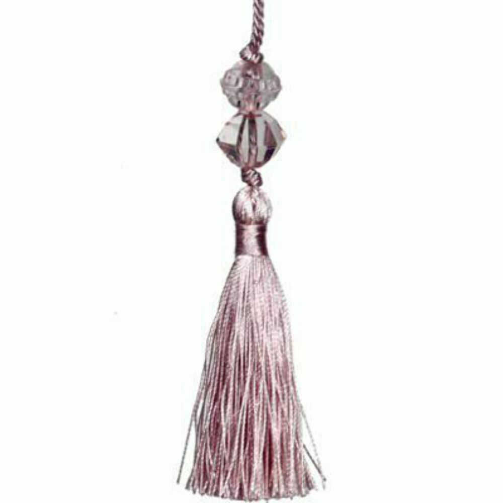 Small Tassel with Bead - Light Pink - Brand New - Decorative Tassel for Antique Key or Door SmLP